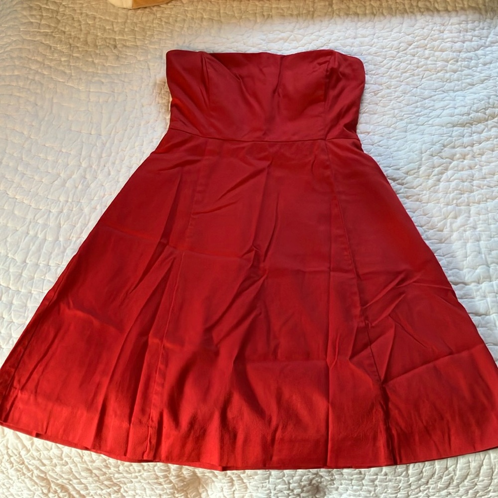 Banana Republic Strapless Scarlet Dress
